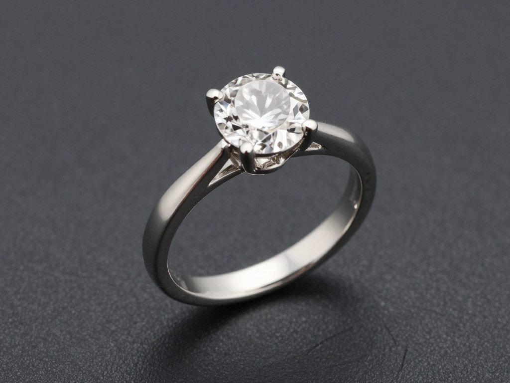 Platinum engagement ring showing durable white metal Platinum engagement ring showing durable white metal