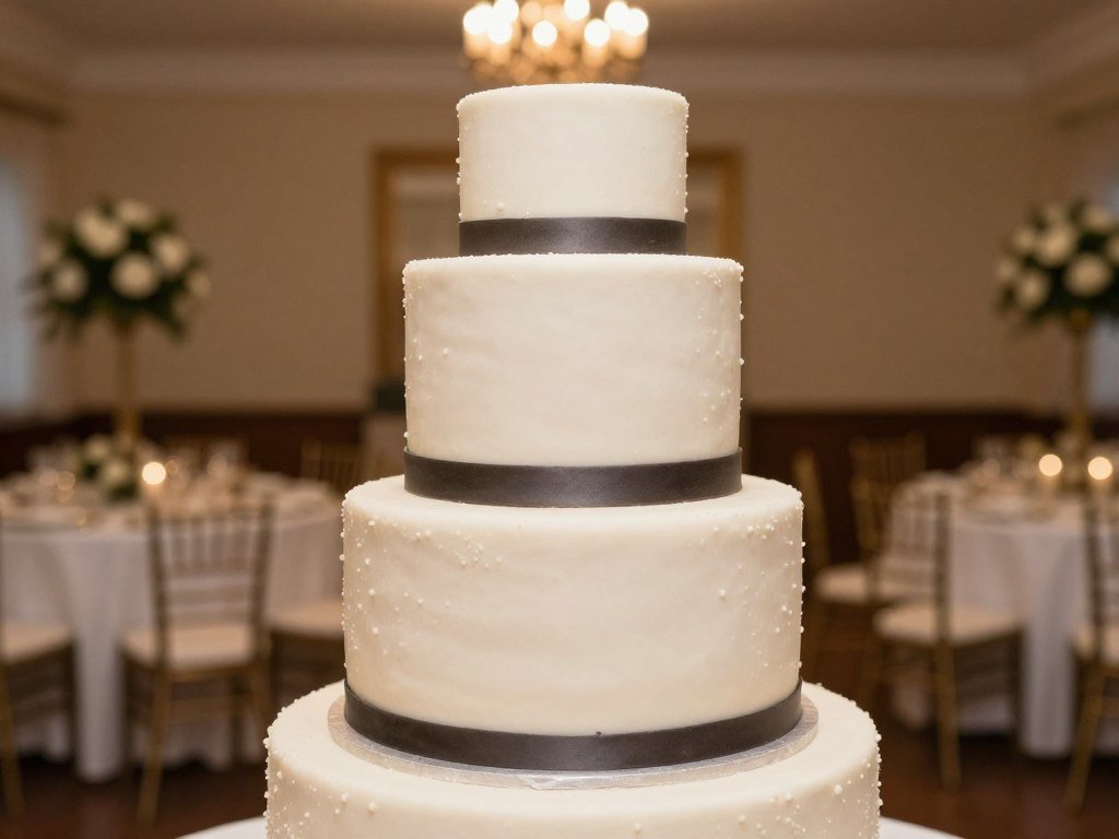Professional photo of grooms cake at reception