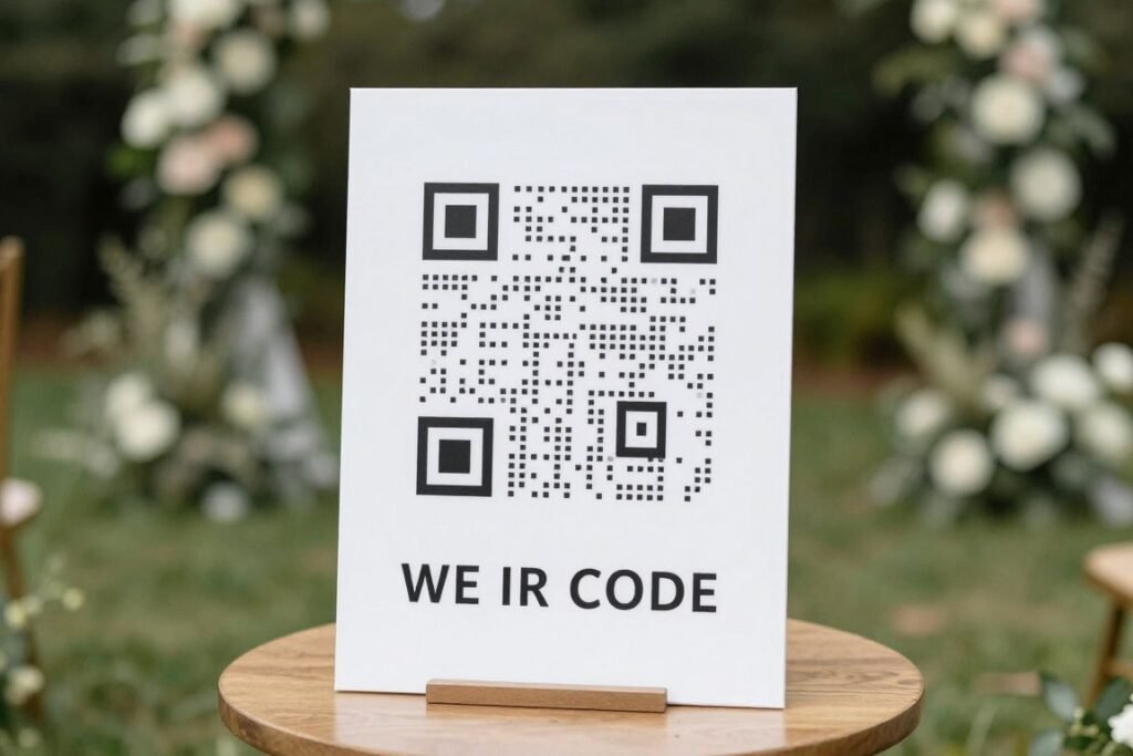 QR code for digital wedding program access QR code for digital wedding program access