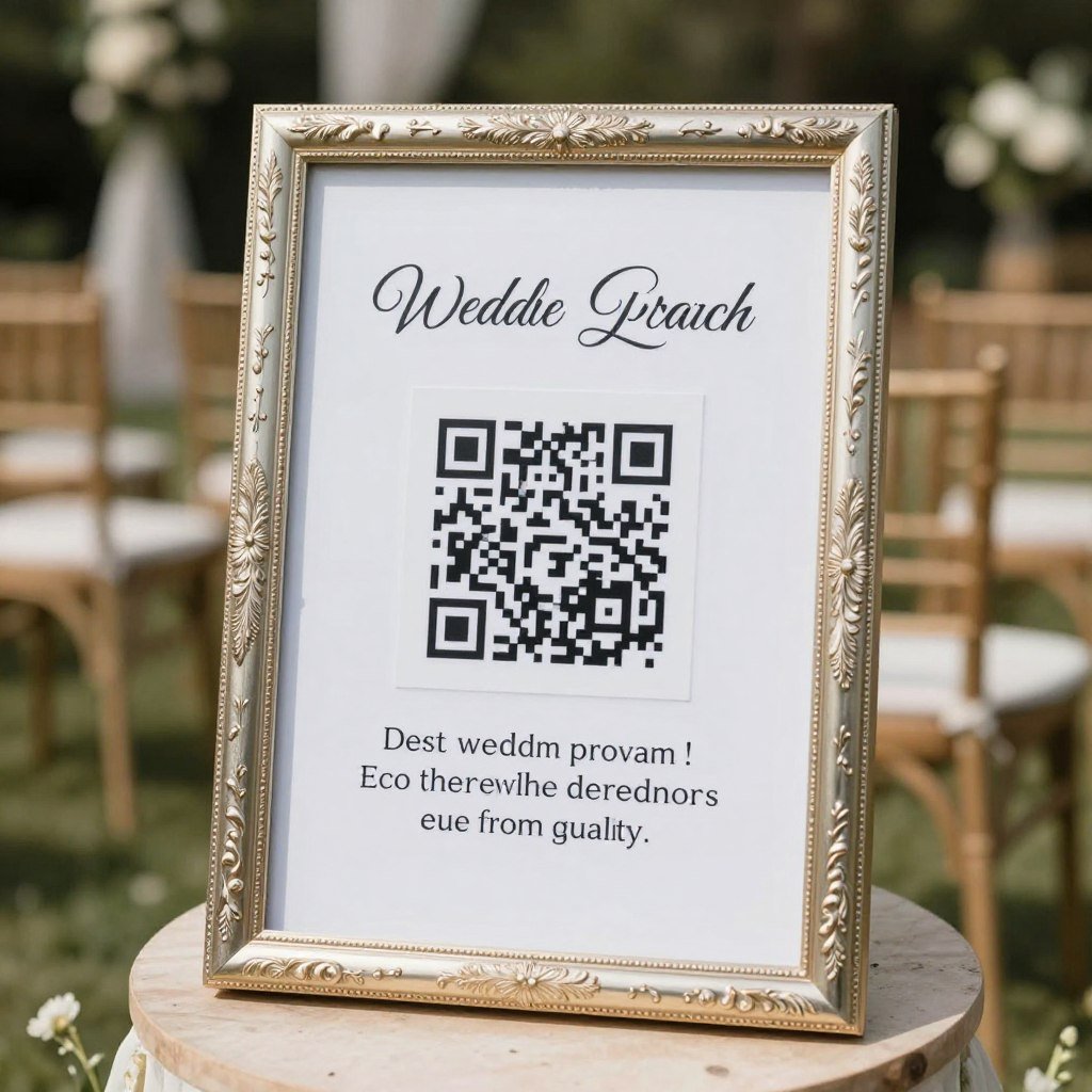 QR code sign for wedding program access QR code sign for wedding program access