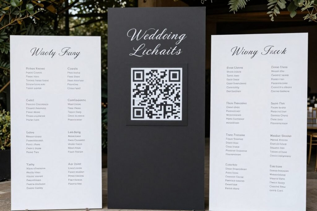 QR code wedding seating chart
