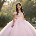 Quince Photoshoot Ideas to Capture Your Memorable Celebration Quinceañera girl in elegant ball gown posing outdoors with soft natural lighting