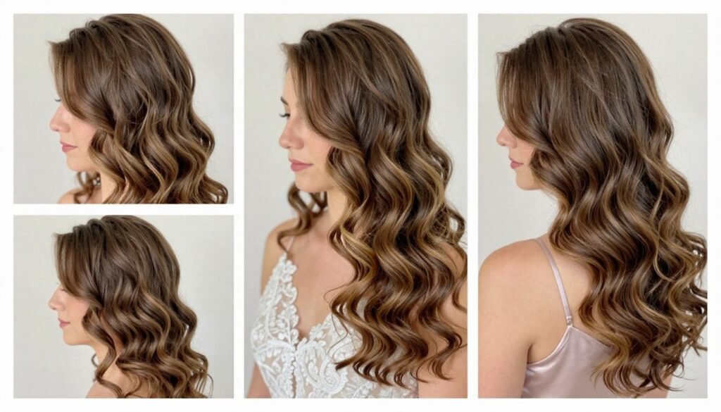 Romantic loose waves bridesmaid hairstyle with natural flowing texture Romantic loose waves bridesmaid hairstyle with natural flowing texture