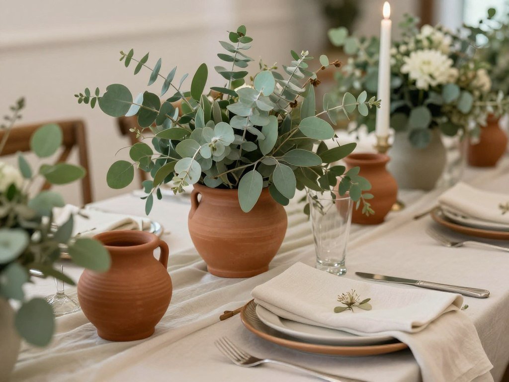 Sage terracotta and cream color palette bridal shower with natural elements