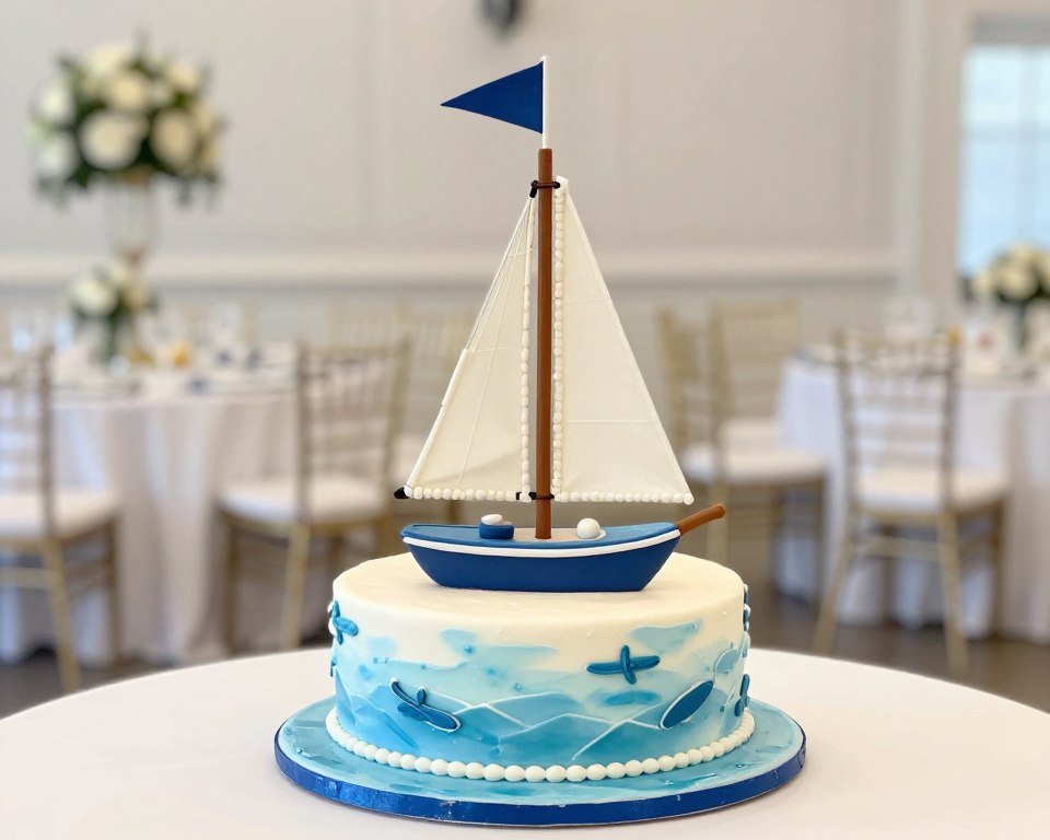 Sailboat nautical grooms cake