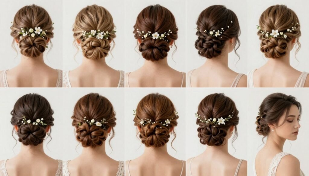 Seasonal bridesmaid hairstyles for different times of year Seasonal bridesmaid hairstyles for different times of year