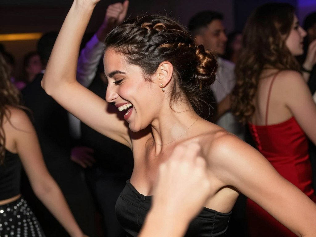 Secure birthday hairstyle for active celebration