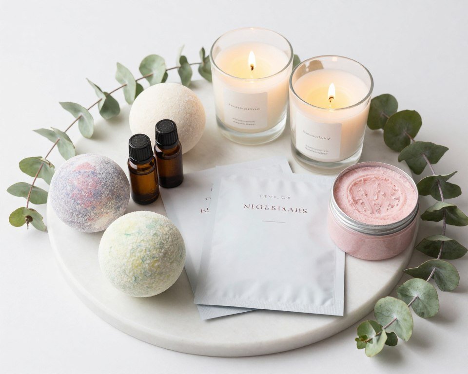Spa and self-care gift set for bridesmaid proposals with bath products