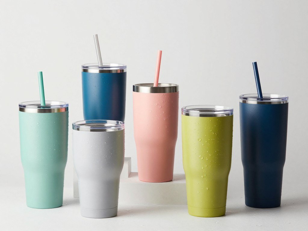 Stylish insulated tumblers for beverages Stylish insulated tumblers for beverages