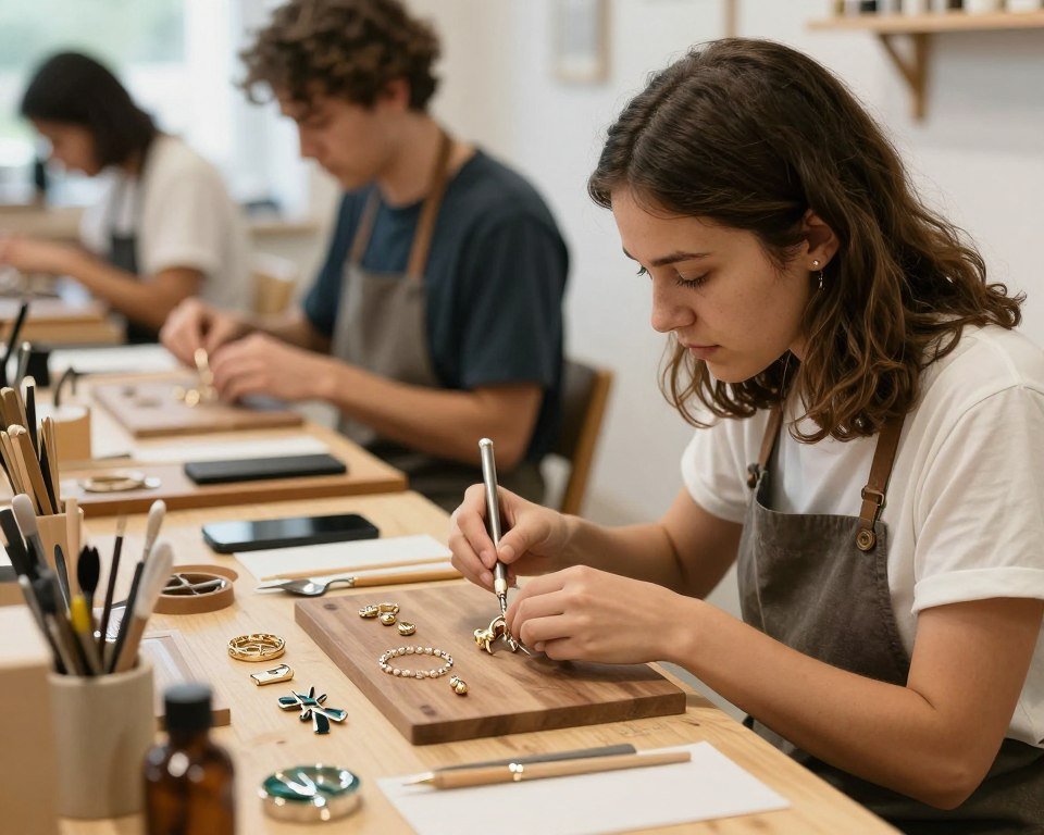 Sustainable jewelry workshop with ethical practices Sustainable jewelry workshop with ethical practices