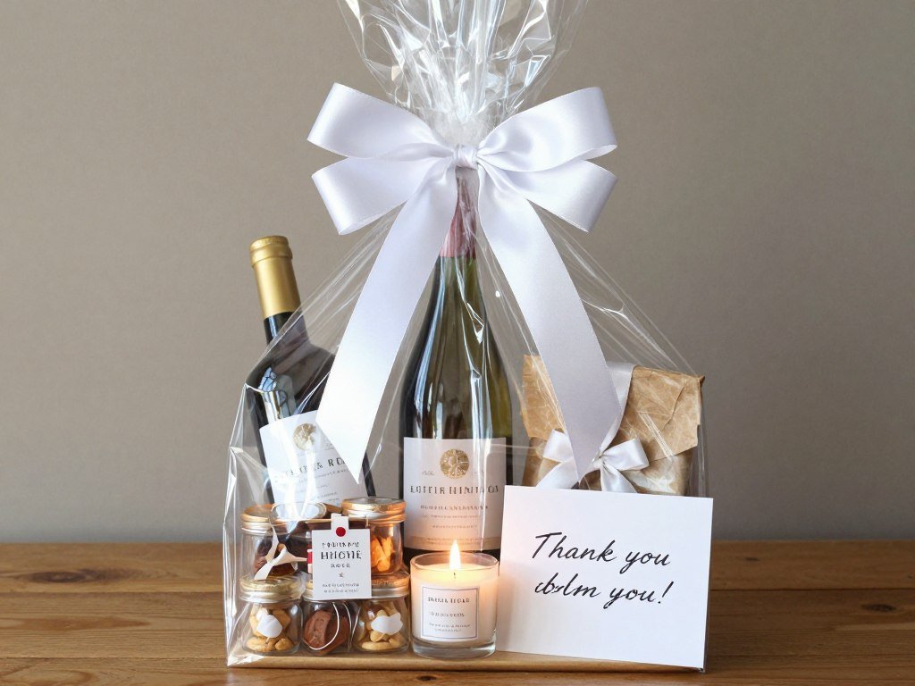 Thank you gift basket for shower hosts