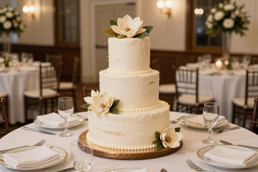 Traditional southern grooms cake display