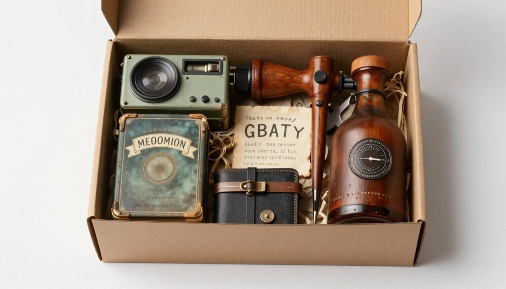 Unique creative groomsmen gift box with unusual items