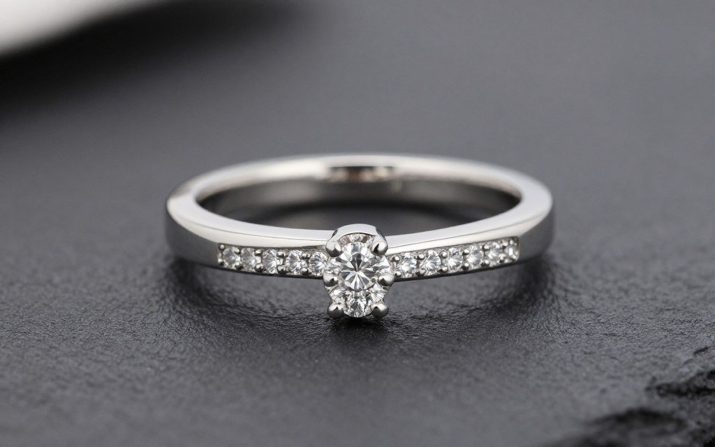 Unique modern engagement ring with innovative setting Unique modern engagement ring with innovative setting