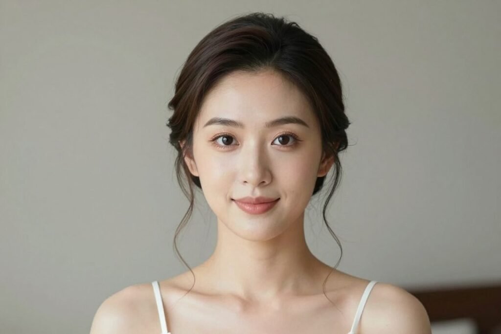 Various bridesmaid hairstyles on oval face shape