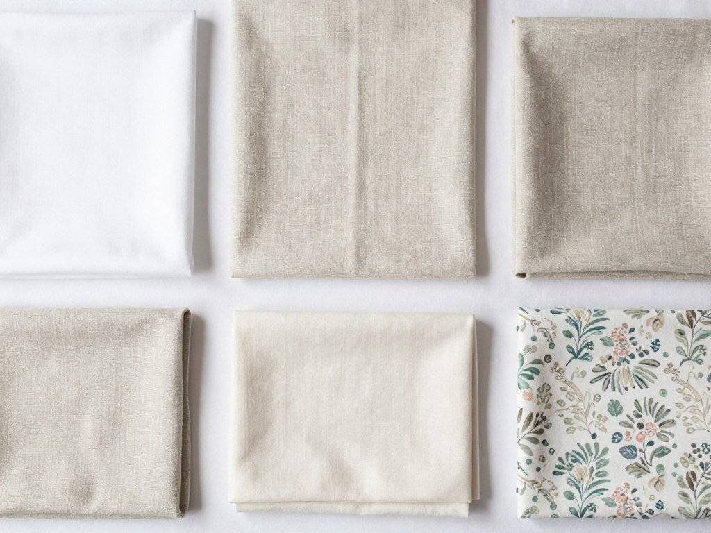Various table linens for rehearsal dinner decorations including white, neutral, and patterned options