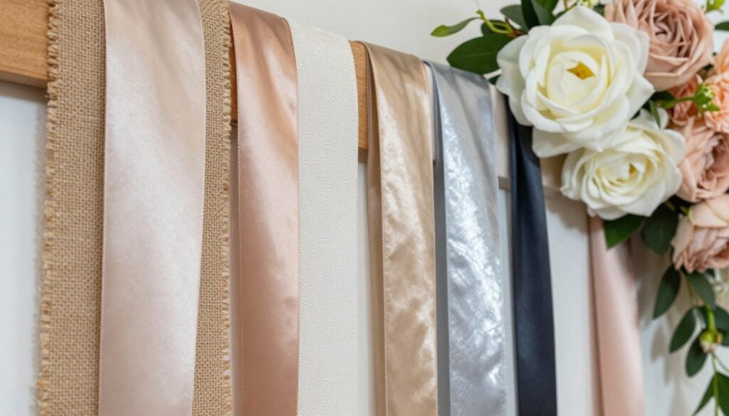 Various textures in bridal shower decorations showing dimensional styling