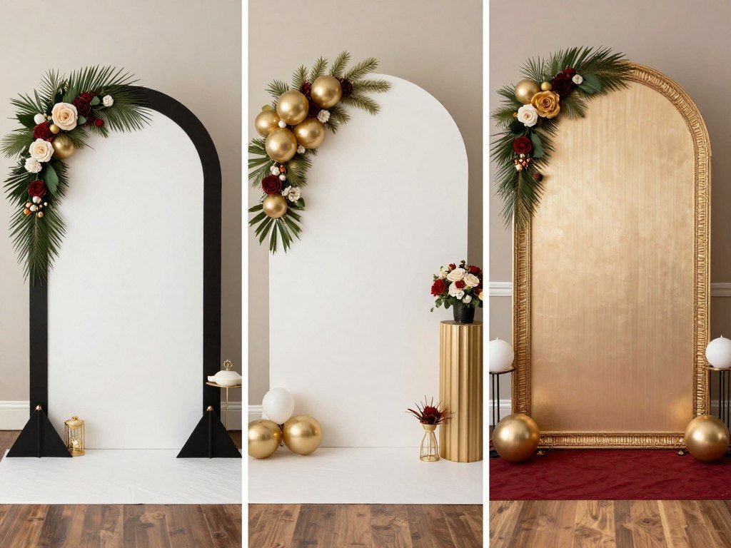 Versatile backdrop that can be styled differently for multiple events Versatile backdrop that can be styled differently for multiple events