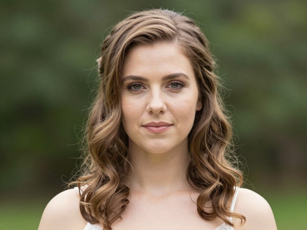 Versatile shoulder-length bridesmaid hairstyle