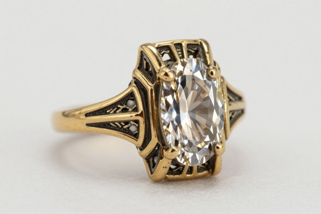Vintage-inspired engagement ring with intricate details Vintage-inspired engagement ring with intricate details