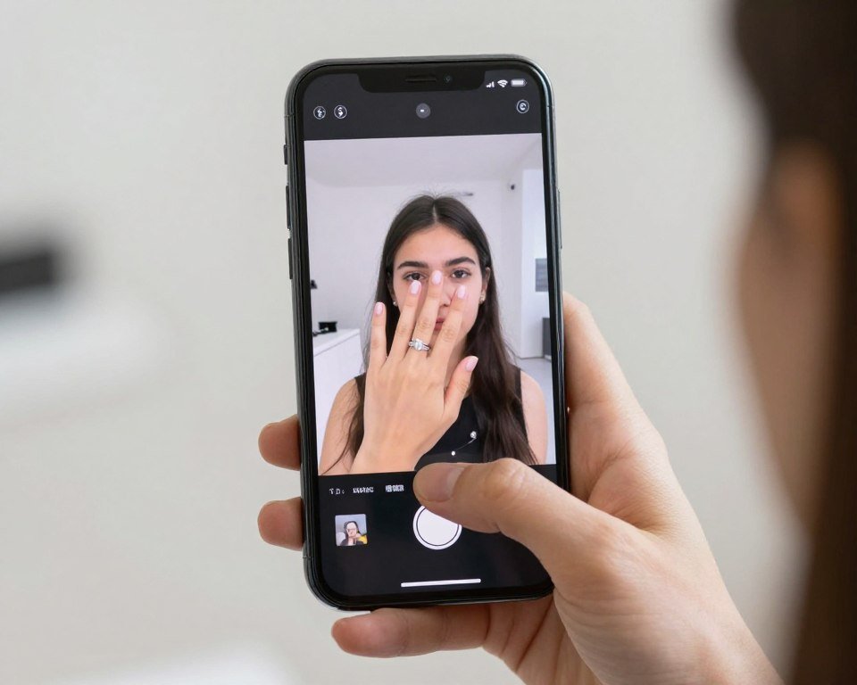 Virtual try-on of engagement ring using phone Virtual try-on of engagement ring using phone