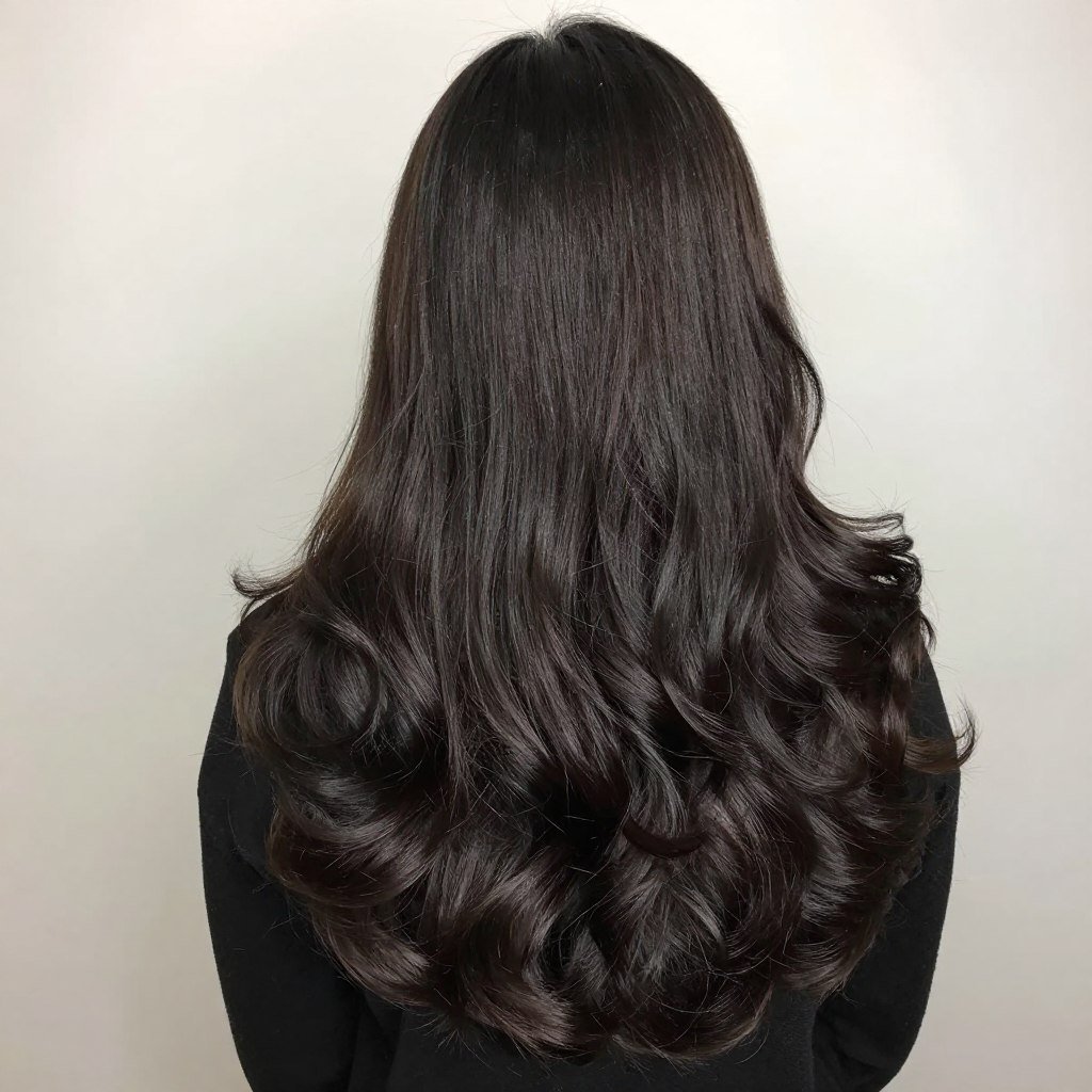 Voluminous ponytail with extensions