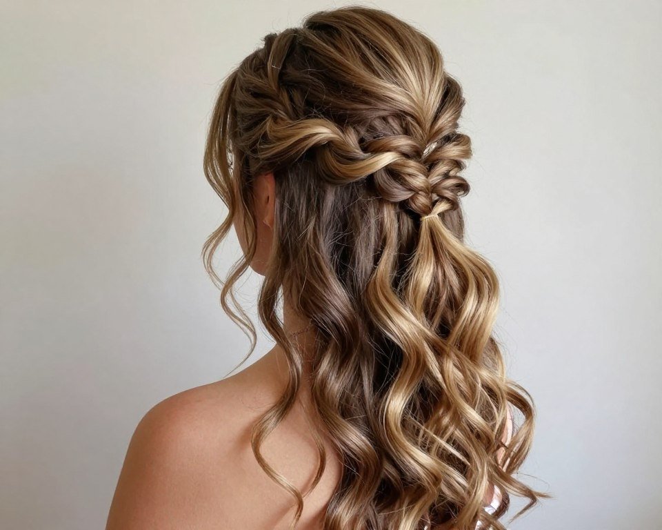 Waterfall braid bridesmaid hairstyle with cascading sections Waterfall braid bridesmaid hairstyle with cascading sections