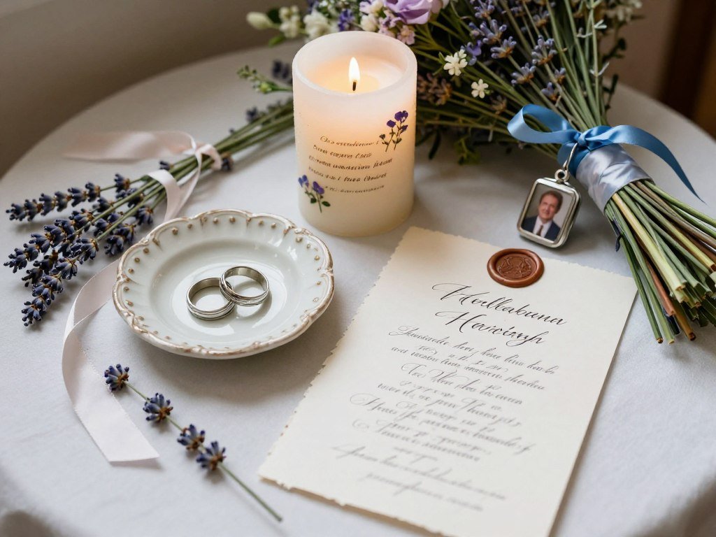 Wedding ceremony detail shots of small decorative elements