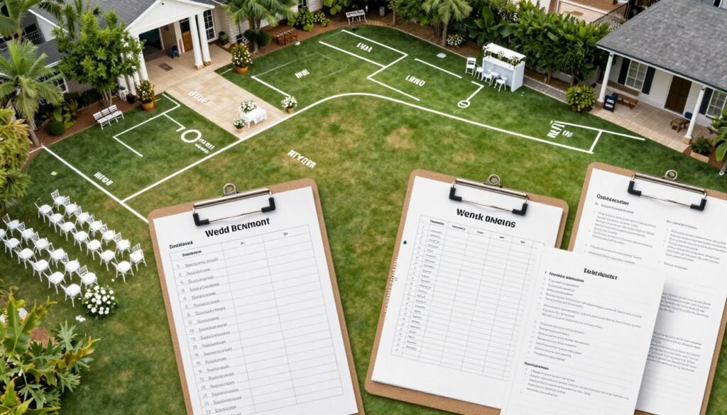 Wedding logistics planning with checklist