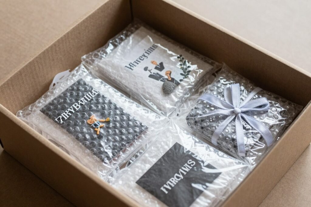 Well-protected groomsmen proposal items wrapped securely for mailing