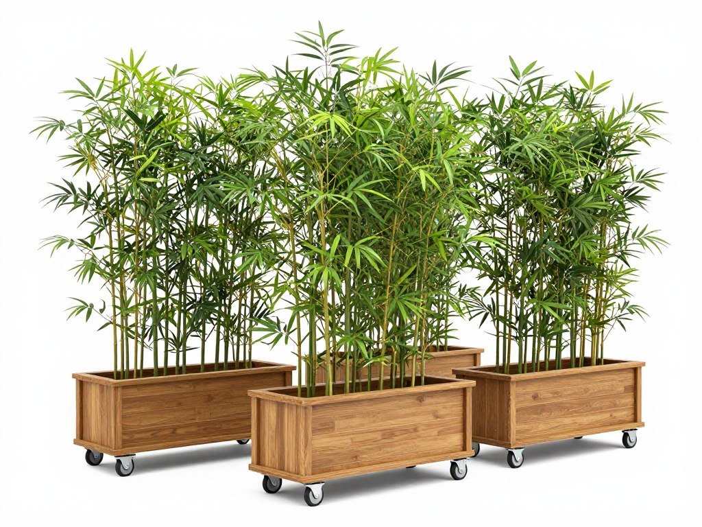 Wheeled privacy planters that can be reconfigured as needed