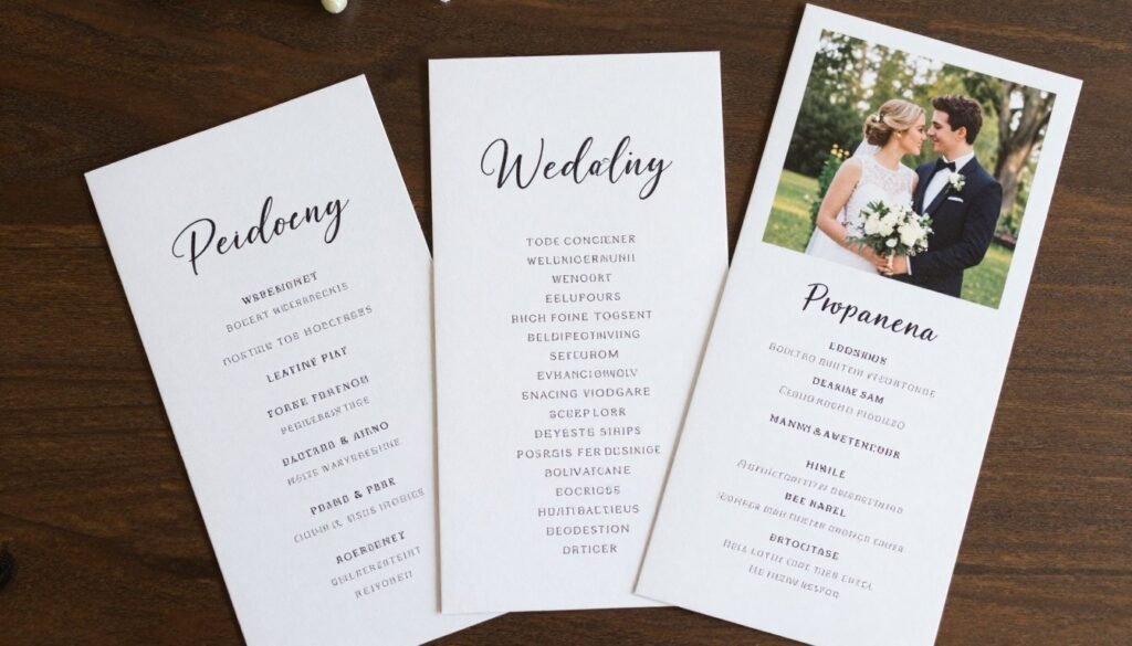 affordable DIY wedding programs with simple elegant design affordable DIY wedding programs with simple elegant design