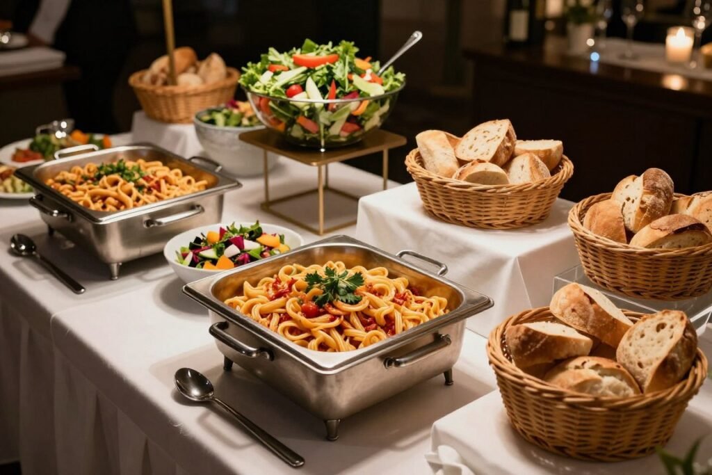 affordable wedding food display