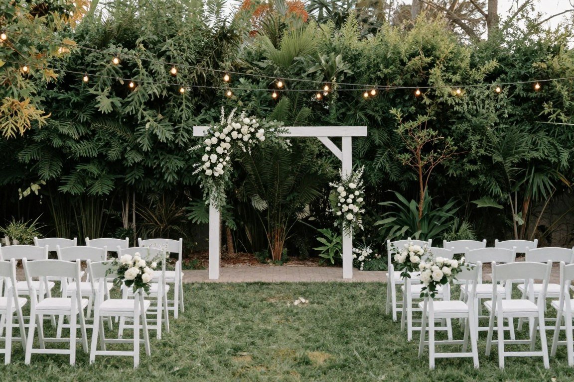 affordable wedding ideas elegant budget ceremony setup