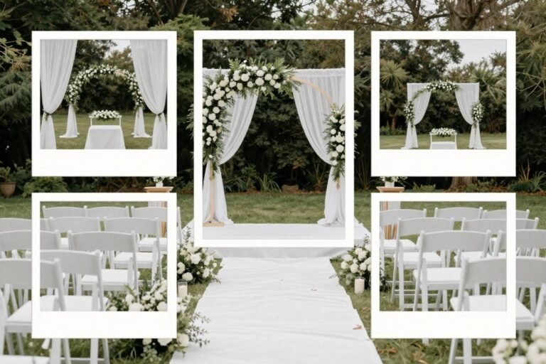 affordable wedding ideas setup with elegant simple decorations