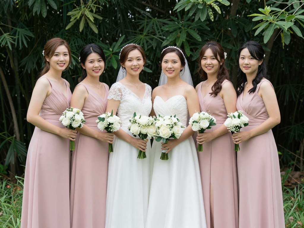 appropriately sized bridal party