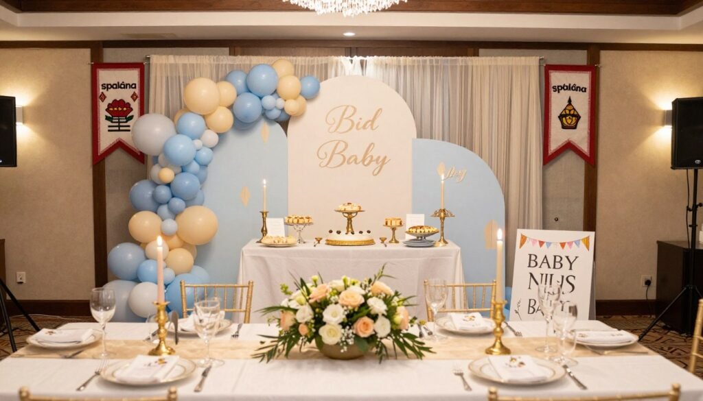 baby shower decorations with padrinos theme