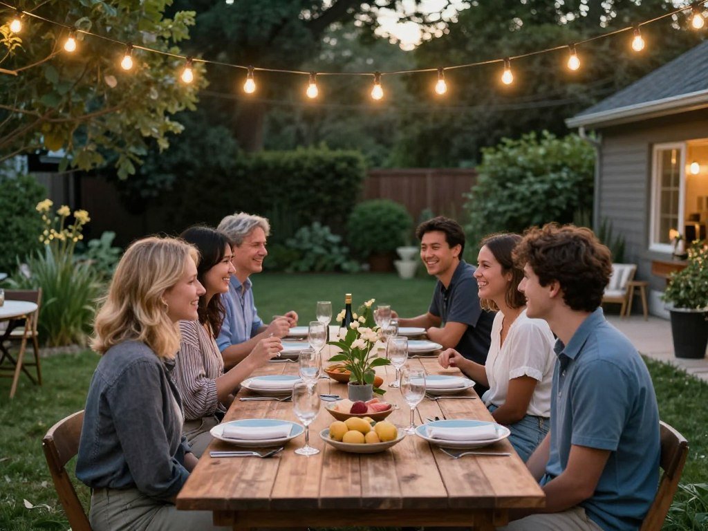 backyard rehearsal dinner party