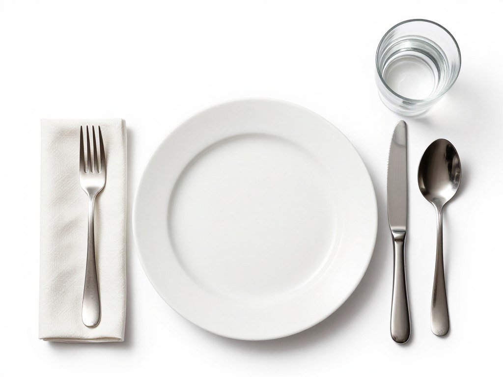 basic table setting layout with plates, napkins, and flatware