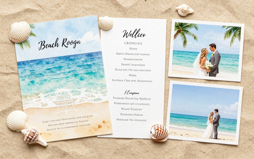 beach themed wedding programs with seashell decorations beach themed wedding programs with seashell decorations