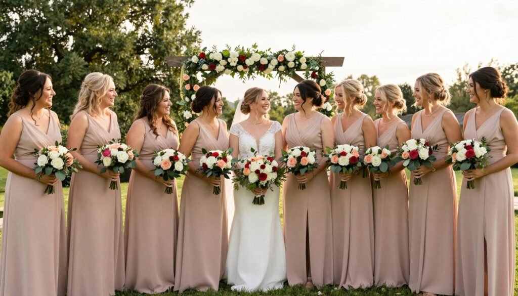 beautiful bridesmaid bouquets at wedding ceremony beautiful bridesmaid bouquets at wedding ceremony