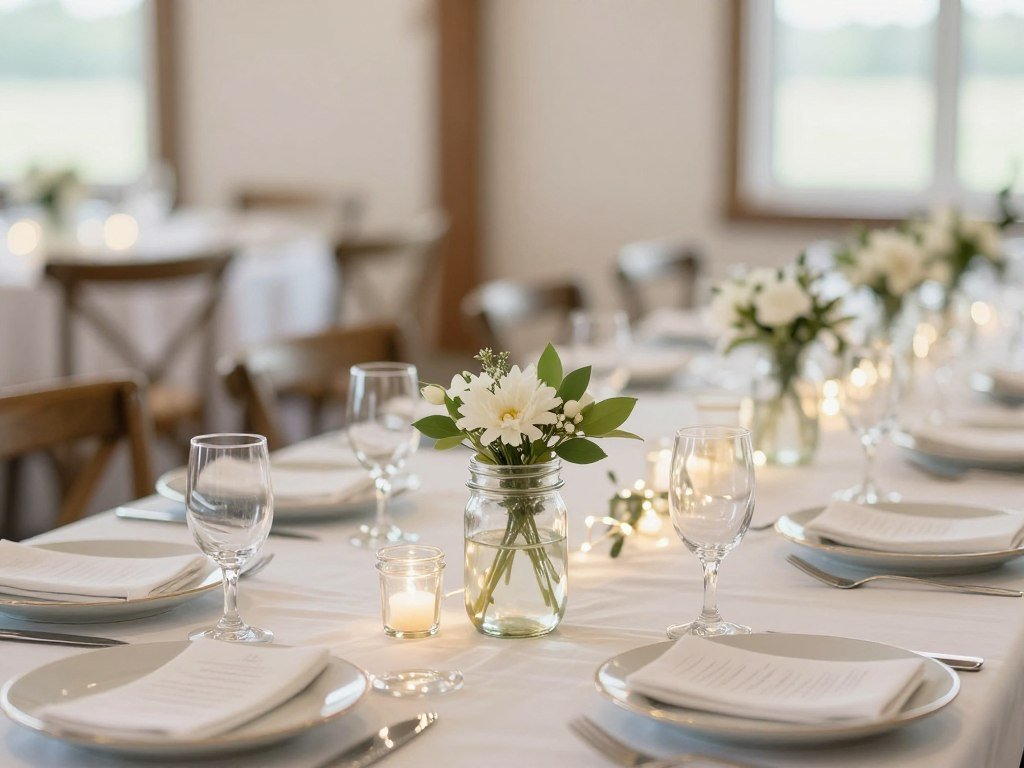 beautiful budget-friendly wedding setup with diy decorations