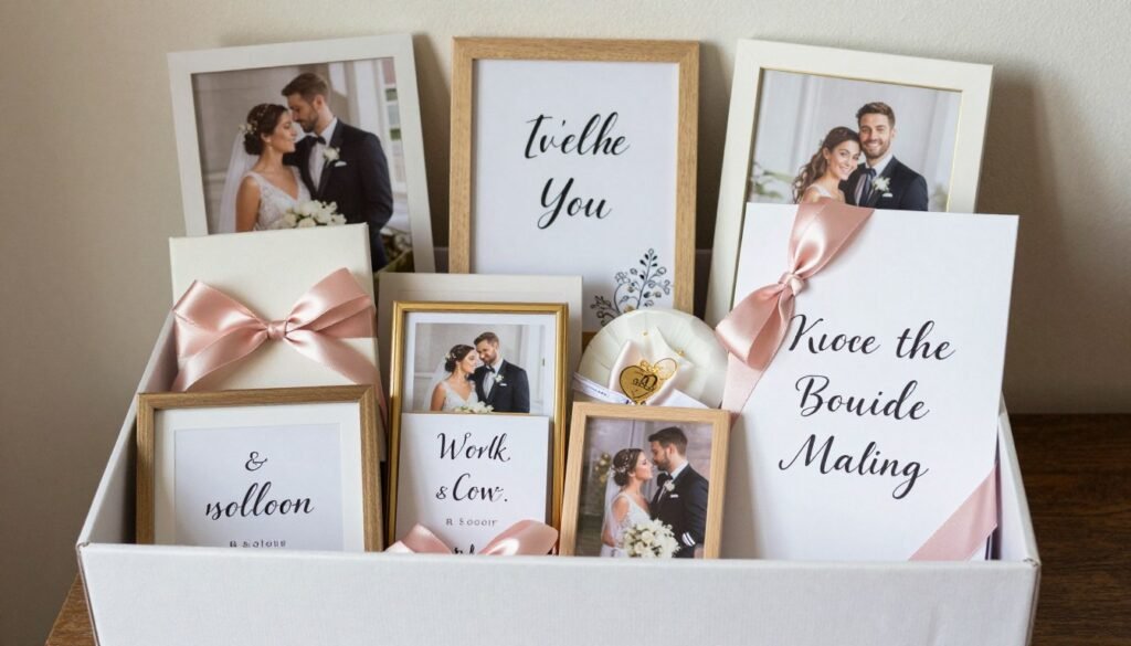 beautiful collection of completed bridesmaid boxes ready for presentation