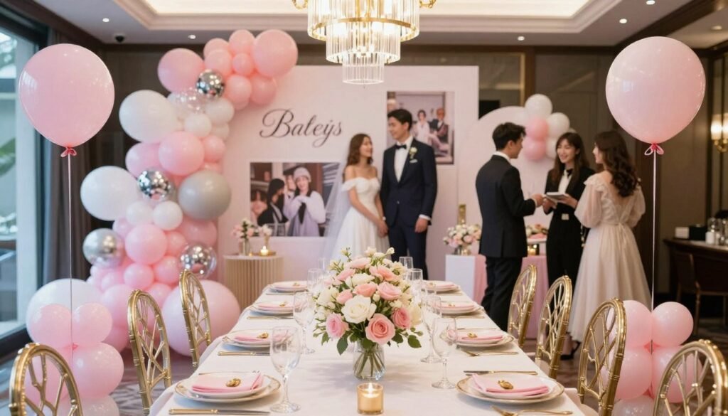 beautiful finished bachelorette party setup