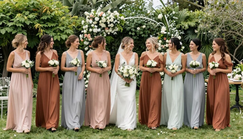 beautiful garden party wedding bridesmaid celebration complete