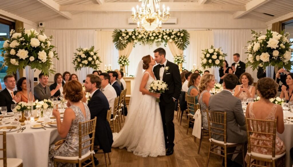 beautiful wedding celebration with cohesive theme