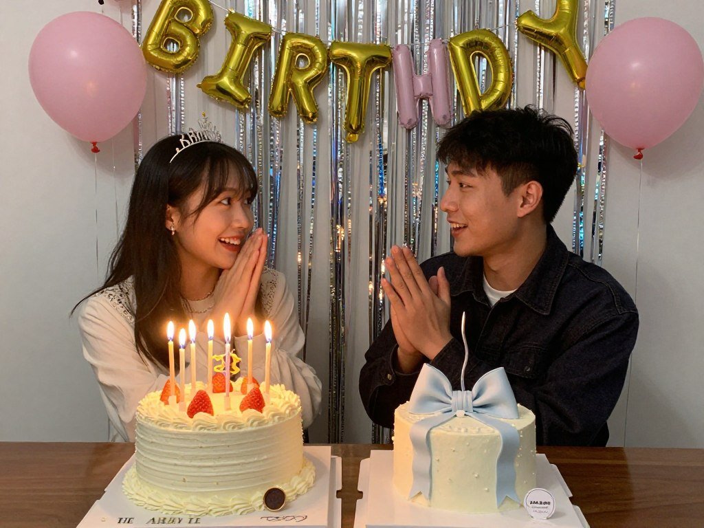 birthday celebration proposal with cake