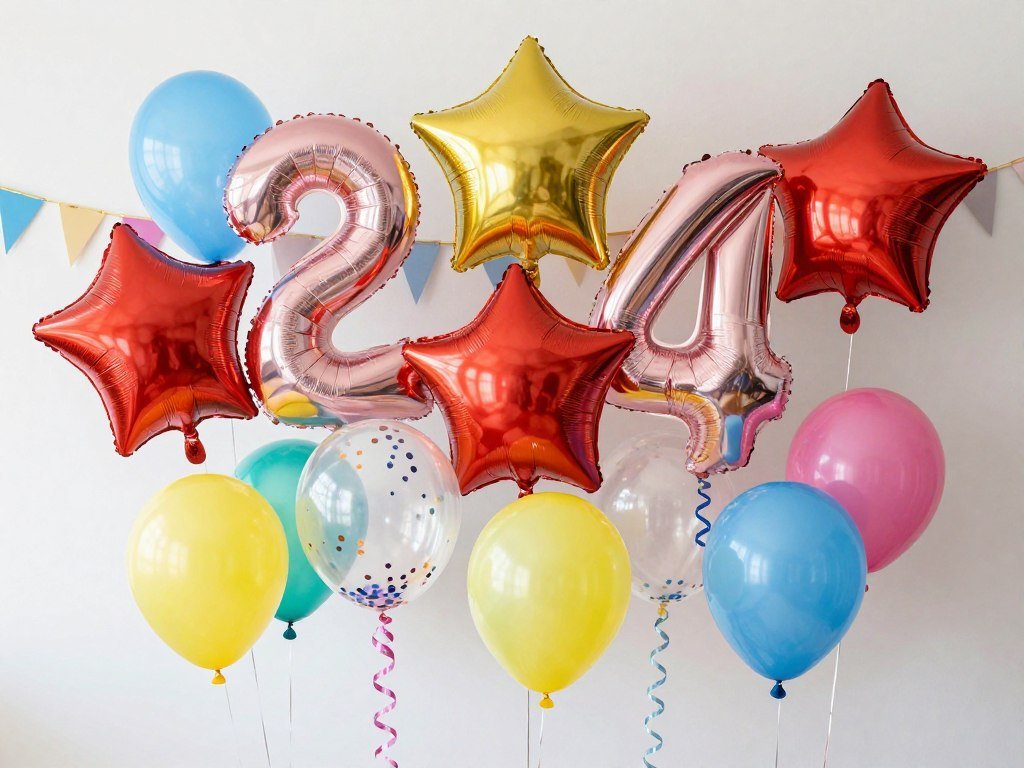 birthday party balloon bouquet ideas with numbers and celebratory designs