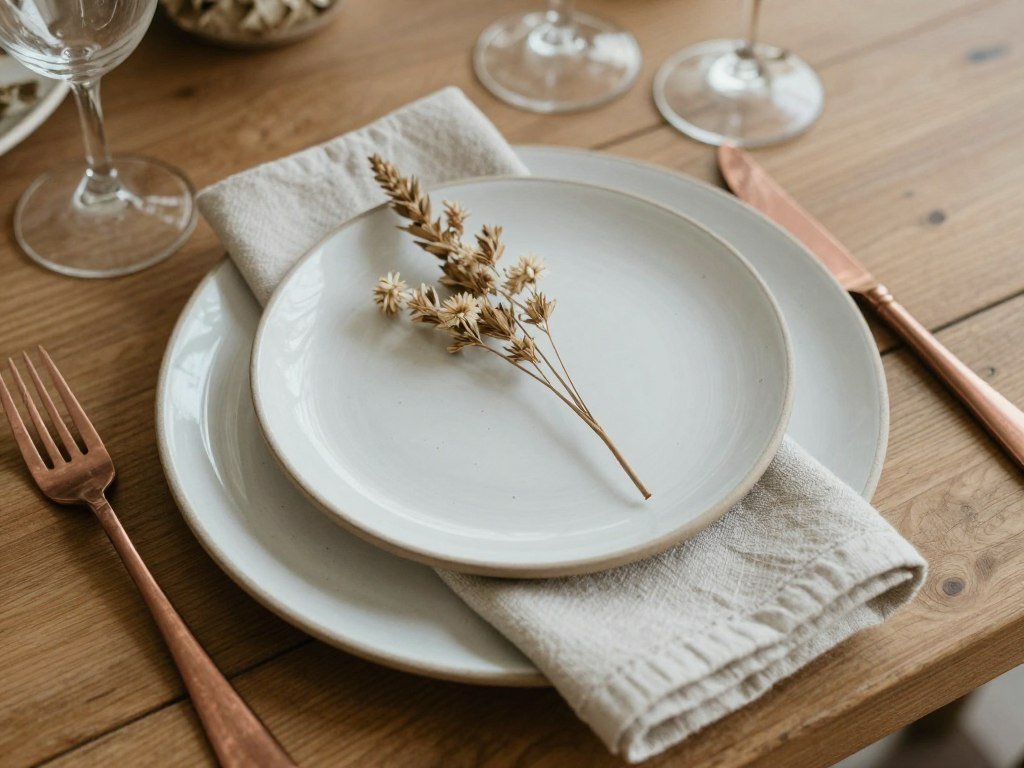 boho table setting with natural elements