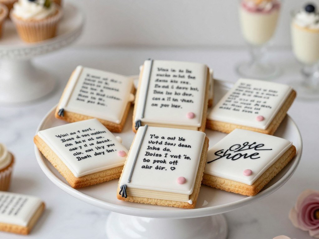 book shaped cookies and literary themed desserts for bridal shower book shaped cookies and literary themed desserts for bridal shower